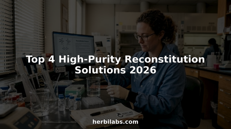 Lab technician preparing high-purity reconstitution solutions