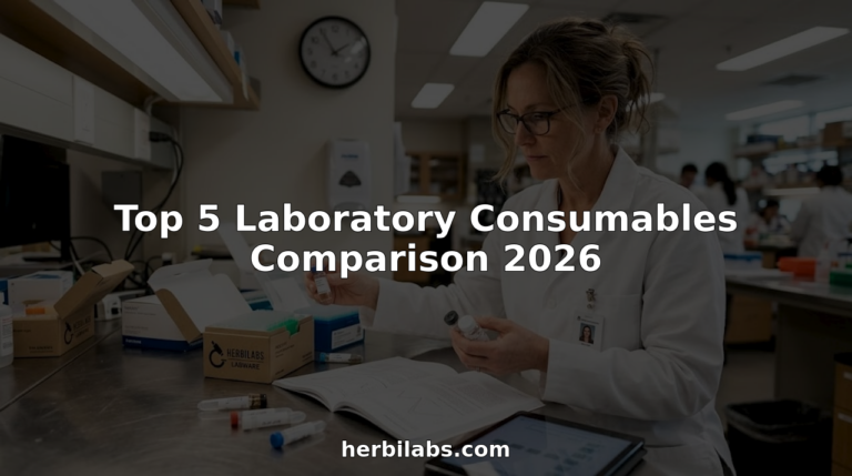 Lab manager comparing various laboratory consumables