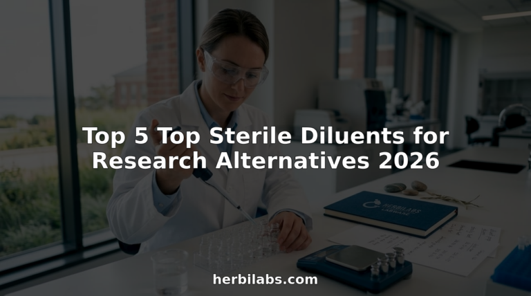 Scientist filling sterile vials in lab setting